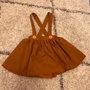 Baileys Blossoms Rust Colored Suspender Skirt 2T